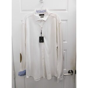Massimo Dutti Men's White 100% Cotton Button-Up Shirt Size XXL NWT